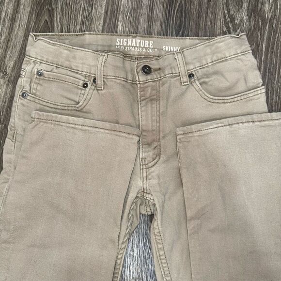 Signature by Levi Strauss Tan Chino Skinny Denim Jeans - Picture 2 of 8